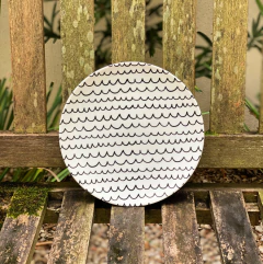 Prato Sobremesa Porcelana 21cm Textura Cloud