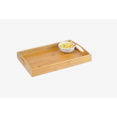Bandeja Retangular Bambu pra Servir 35x24x5cm