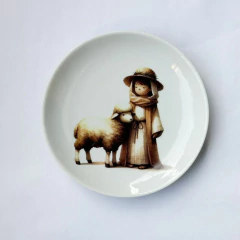 Prato Pão Presépio Wood Pastor 16cm