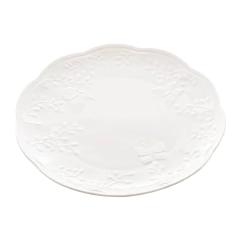 Prato Raso de Porcelana New Bone Butterfly Flower 26,5x27x2,5cm (8516)