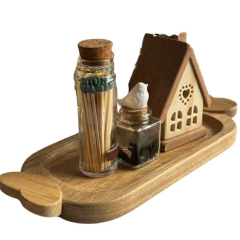 Kit Completo Mini Incenso Heart com Bandeja