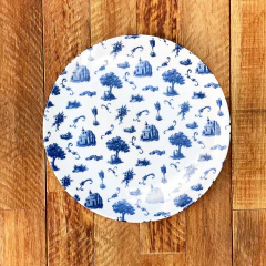 Prato Sobremesa Porcelana Florença 21cm - comprar online