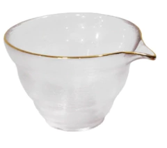 Mini Molheira Vidro Borda Dourado