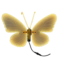 Borboleta C/ Movimento Bivolt Uso Externo 40CM Branco Quente