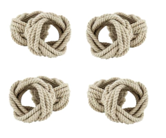 Kit 4 Aneis p/ Guardanapo de Fibra Natural 6cm