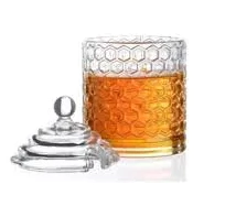 MELEIRA DE VIDRO COM PEGADOR FAVO 270ML