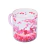 Caneca Parede Dupla de Vidro Borossilicato c/ Alça Rosa Heart 350ml