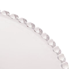 PRATO C/PÉ DE CRISTAL CORAÇÃO 31,5CM - comprar online