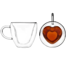 Cj 2 Xicaras Café Dupla Parede de Vidro 80ml - comprar online