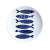 Prato Sobremesa Porcelana Peixes Blue 21 cm