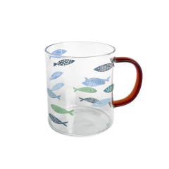 Caneca Borossilicato Peixe 350ml