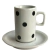 Xícara de café em Porcelana Polka Dots preto 80ml