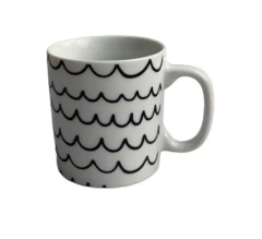 Caneca em Porcelana Textura Cloud 250ml