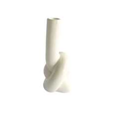 Vaso em Cerâmica Nó de Marinheiro Off White 16cm (55951-146)