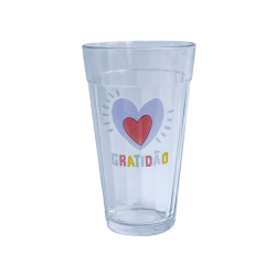 Copo Milkshake Emoji Gratidão 450ml