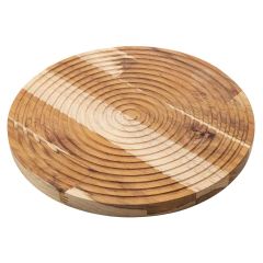 Tábua de Madeira Teca Redonda 30cm (13727)
