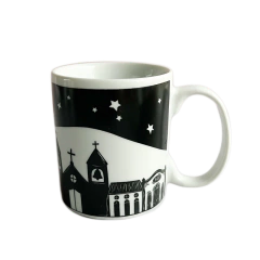 Caneca em Porcelana Junina Vila 250ml