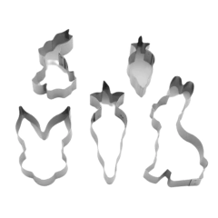 Kit 5 Cortadores de Biscoito de Páscoa