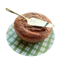 Espátula Inox p/ Bolo Dourada 25cm