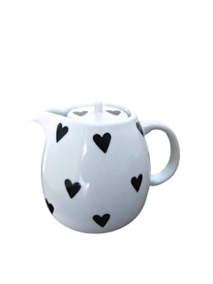 Bule de Café Redondo em Porcelana Luv Preto 500ml