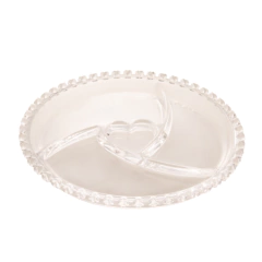 Petisqueira Cristal de Chumbo Coração 23.5cm