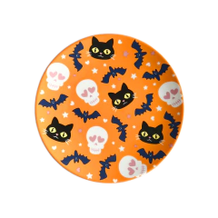 Prato Sobremesa Porcelana Hallow Laranja 21 cm