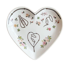 Prato de Coração Nossa Senhora 24cm