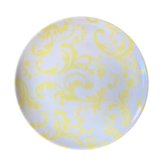 Prato sobremesa Porcelana Candy Amarelo 21cm