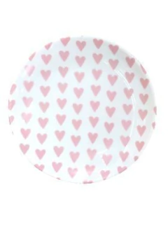 Prato Pão Porcelana Luv Rosa16cm