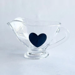 Molheira de Cristal Chumbo Coração Preto 180ml