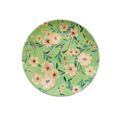 Prato Sobremesa Floral Pascal Verde 21cm