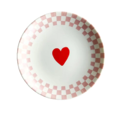 Prato Pão Namorados Pink 16cm