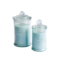 Kit de Vela Perfumada Verde Estampa Família