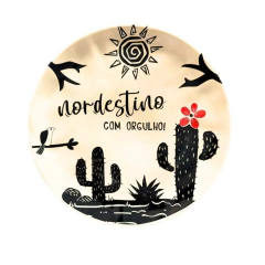 Prato Raso Porcelana Nordestino Bege 26 cm