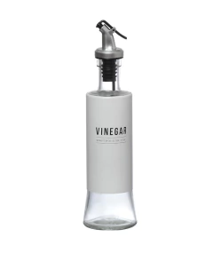 Galheteiro Vidro p/ Vinagre Manhattan Branco 310ml (GLHT027)