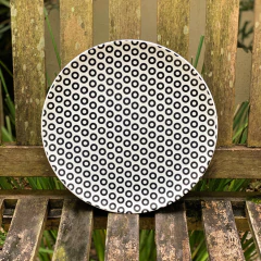 Prato Raso Porcelana 26cm Textura Bubbles - comprar online