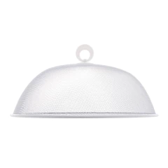 Tela Protetora p/ Alimentos Metal Redonda Branca 35cm