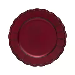 Sousplat Galles Gardenia Rouge Antique