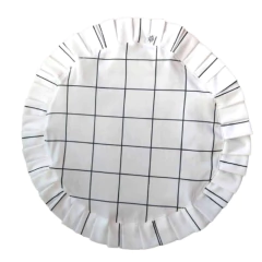 Jogo Americano Redondo Babados Grid