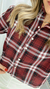 Blusa manga longa xadrez - comprar online