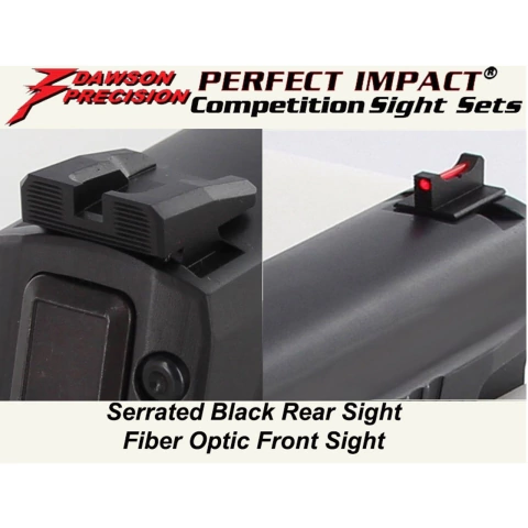 Conjunto de Mira (alça e maça) Dawson Precision p/ Sig P320 - Fibra Ótica