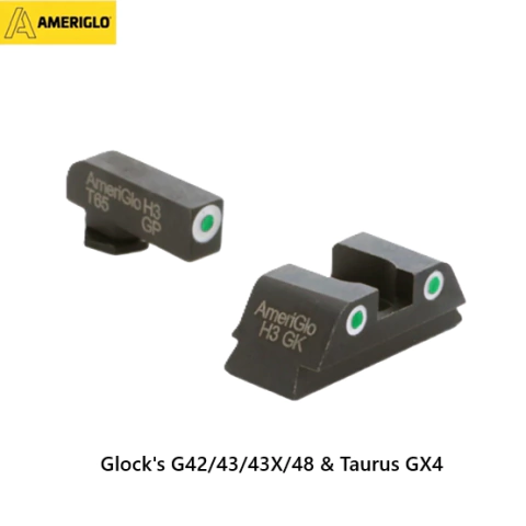Conjunto de Mira AMERIGLO® - Classic Tritium- P/ Glock's G42/43/43X/48 & Taurus GX4 - comprar online