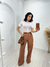 Calça wide leg caramelo - Style