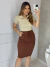 Blusinha ribana gola polo areia REF. 4580