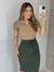 Blusinha ribana gola polo bege REF. 4580