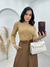 Saia Alfaiataria com Bolso Marrom - Style