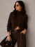 Blusa tricô Manu marrom - loja online