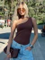 Body Luiza marrom - comprar online