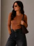 Blusa básica modal caramelo