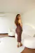 Vestido amarração pescoço - comprar online